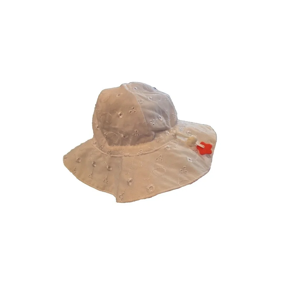i‎ play. Kids Sun Hat Bundle Pink White Eyelet Wide Brim Adjustable Lot of 3